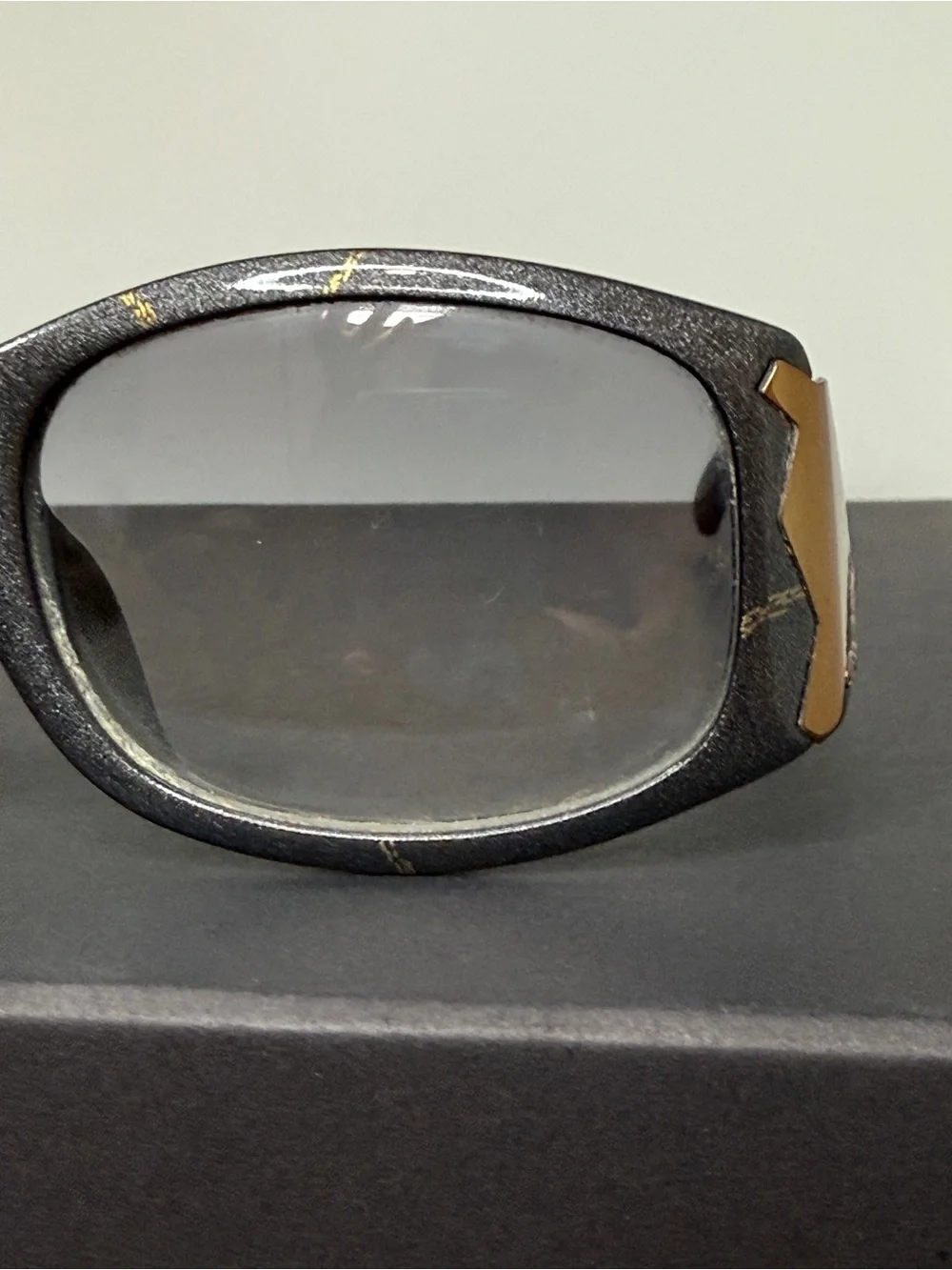 Vintage Dior Metallic Charcoal Optyl Sunglasses